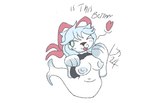 anthro areola belly blue_eyes blue_hair blue_nipples blush bow_ribbon breasts clothed clothing clothing_lift female flashing flippers fur hair heart_symbol nipples nude one_eye_closed shirt shirt_lift simple_background simple_coloring solo tail tank_top text tongue tongue_out topwear transformation wink lewdstuffstack celtic_mythology european_mythology mythology karbi mammal marine mythological_creature mythological_marine pinniped seal selkie 2024