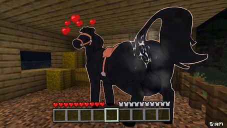 anus backsack balls big_anus big_balls big_butt black_anus black_balls black_body black_perineum bodily_fluids butt cum cum_in_ass cum_inside cum_on_butt cum_on_perineum dock_(anatomy) equine_anus eyes_closed feral gameplay_mechanics genital_fluids genital_raphe genitals gui halter health_bar heart_symbol hud huge_butt looking_back male male_feral musky_anus musky_balls musky_butt perineum puffy_anus raphe_(anatomy) rear_view saddle screencap screencap_background scrotal_raphe solo sweat sweaty_butt tail snackaftermidnight microsoft minecraft mojang xbox_game_studios equid equine horse horse_(minecraft) mammal hi_res
