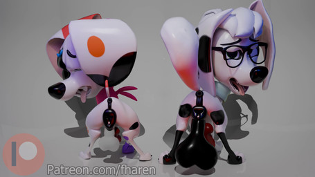 ahegao animal_genitalia animal_penis animal_vulva anus ass_up backsack ball_size_difference balls big_balls black_spots butt canine_genitalia canine_penis canine_vulva duo eyewear feet feral fur genitals glasses herm hindpaw huge_balls intersex looking_back looking_pleasured maleherm markings paws penis presenting presenting_hindquarters quadruped raised_tail spots spotted_body spotted_fur spread_vulva spreading tail vulva white_body white_fur fharen 101_dalmatian_street 101_dalmatians disney da_vinci_(101_dalmatians) canid canine mammal 16:9 3d_(artwork) 3d_animation 4k absurd_res animated digital_media_(artwork) hi_res high_framerate no_sound short_playtime video widescreen