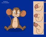 anthro balls becoming_erect circumcised circumcision_scar erection flaccid fur genital_scar genitals humanoid_genitalia humanoid_penis male nude penis scar sitting solo young young_anthro young_male dallastmouseboy an_american_tail don_bluth fievel_mousekewitz mammal mouse murid murine rodent absurd_res hi_res