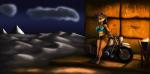 anthro breasts cleavage clothed clothing egyptian female fur jewelry outside solo astraldog sly_cooper_(series) sony_corporation sony_interactive_entertainment sucker_punch_productions tomb_raider carmelita_fox canid canine fox mammal absurd_res hi_res