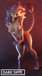 3d_(artwork) 4k 9:16 absurd_res anthro belladonna_(trials_of_mana) blender_(software) breasts butt claws countershading curvy_figure darkskye_(artist) digital_media_(artwork) digitigrade ear_piercing featureless_breasts felid female fur hair hi_res jewelry looking_at_viewer mammal nude one_eye_closed paws piercing pinup pose raised_tail simple_background solo tail trials_of_mana tuft wink