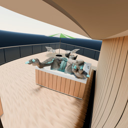 anthro big_penis blue_body building claws eyes_closed genitals grey_body horn hot_tub house humanoid_genitalia humanoid_penis male masturbation navel nipples paws penis relaxing solo teeth water f3nrisulfr vulgarvictor_(modeler) fallout microsoft deathclaw scalie 1:1 3d_(artwork) absurd_res digital_media_(artwork) hi_res
