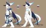 4_toes ambiguous_gender armor chain chainlink cross digitigrade eyes_half_open fur hauyne horn model_sheet plain_background unknown_species white_fur wings
Rating: Questionable
Score: 6
User: ragswift
Date: November 18, 2013