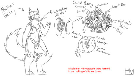 anthro diagram gesture happy machine male science_fiction solo technology text waving planetary_mayor mathew_bailey protogen 16:9 english_text monochrome widescreen