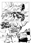 2014 ambiguous_gender ampharos black_and_white bone cave comic conditional_dnp corpse death dialogue english_text feral generation_1_pokemon generation_2_pokemon generation_3_pokemon group hi_res insomniacovrlrd monochrome nintendo onomatopoeia pikachu pokemon pokemon_(species) pokemon_mystery_dungeon poochyena profanity scarf skeleton sound_effects spike_chunsoft text zubat