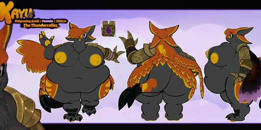 3_fingers 3_toes 4_ears anthro areola belly big_areola big_belly big_breasts black_arms black_belly black_body black_breasts black_claws black_feathers black_inner_ear black_legs black_sclera black_scutes black_tail_tip black_tuft black_wings blue_body blue_feathers breasts chest_tuft claws color_swatch dipstick_tail electricity energy_wings feather_hair feather_tuft feathered_wings feathers feet female female_anthro finger_claws fingers front_view hair hair_over_eye hand_pawpads huge_areola huge_belly huge_breasts lightning lightning_bolt lightning_tail looking_at_viewer magic_crystal magic_user markings mechanical_arm midriff multi_ear navel nipples non-mammal_areolas non-mammal_breasts non-mammal_navel non-mammal_nipples nude nude_anthro nude_female obese obese_anthro obese_female orange_body orange_ears orange_feathers orange_wings overweight overweight_anthro overweight_female pawpads pseudo_hair purple_body purple_feathers purple_wings rear_view red_body red_feathers scuted_feet scuted_hands scutes side_view solo tail tail_crystal tail_markings tan_body tan_feathers toe_claws toes tuft unusual_anatomy unusual_wings white_eyes winged_arms wings yellow_areola yellow_body yellow_feathers yellow_mouth yellow_nipples yellow_pawpads gingerrey kayu_(wyldfyrteam) avali avian absurd_res bust_portrait hi_res portrait female_(lore)