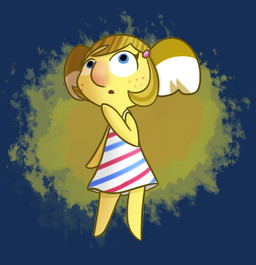 accessory anthro bangs bent_arm big_nose blonde_hair blue_eyes brown_line_art clothed clothed_anthro clothed_female clothing dress eyelashes featureless_limbs female female_anthro freckled_face freckles green_background hair hair_accessory looking_up multicolored_clothing multicolored_dress multicolored_hair open_mouth pattern_clothing pattern_dress pink_freckles pink_nose short_hair simple_background solo standing striped_clothing striped_dress stripes two_tone_hair white_clothing white_dress cookieboy011 animal_crossing nintendo alice_(animal_crossing) koala mammal marsupial vombatiform 2018 alpha_channel colored colored_line_art digital_drawing_(artwork) digital_media_(artwork) english_description full-length_portrait portrait shaded