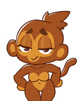 anthro anthrofied bedroom_eyes breasts curvy_figure eyelashes female hands_on_hips hourglass_figure leaning leaning_forward looking_at_viewer narrowed_eyes seductive smile smiling_at_viewer smirk smirking_at_viewer tail thigh_gap voluptuous theycallmekimo bloons_tower_defense ninja_kiwi dart_monkey_(bloons) haplorhine mammal monkey primate hi_res
