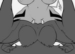 anthro balls big_breasts big_penis breasts cleavage clothed clothing duo female female_penetrated female_pov first_person_view from_front_position fur generation_2_pokemon generation_4_pokemon genitals gynomorph gynomorph/female gynomorph_penetrating gynomorph_penetrating_female hi_res hyenamane intersex intersex/female intersex_penetrating intersex_penetrating_female legendary_pokemon luxray lying missionary_position monochrome nintendo nipples on_back penetration penile penile_penetration penis penis_in_pussy pokemon pokemon_(species) pussy raikou receiving_pov sex spread_legs spreading tail vaginal vaginal_penetration