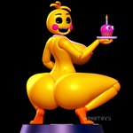 3d_modeling 3d_print anthro bib big_breasts big_butt black_eyes breasts butt candle checkered checkered_floor cupcake female food looking_at_viewer machine nipples open_mouth pink_cheeks pose simple_background solo toy nonotoys five_nights_at_freddy's five_nights_at_freddy's_2 scottgames toy_chica_(fnaf) animatronic avian bird chicken galliform gallus_(genus) phasianid robot 1:1 3d_(artwork) digital_media_(artwork) hi_res pinup