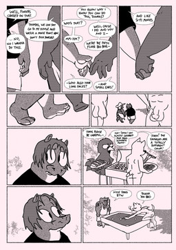 anthro backsack balls barbecue beach billiard_table butt clothed clothing crossdressing dialogue feet food furniture genitals group hand_holding hot_dog male nude nude_beach nude_female nudist overweight overweight_anthro overweight_male penis speech_bubble table text swinegarden avian bird canid canine common_hippopotamus elephant elephantid equid equine hippopotamid horse mammal proboscidean comic english_text greyscale hi_res monochrome