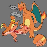 1:1 anal anal_fingering anal_penetration animal_genitalia anthro balls blush bodily_fluids breath buizel charizard charmeleon cum cum_in_ass cum_inside darkened_balls darkened_genitalia darkened_sheath dialogue english_text fellatio feral fingering fire generation_1_pokemon generation_4_pokemon genital_fluids genitals group group_sex hi_res kai_(mr.smile) knot leg_glider_position male male/male male_penetrated male_penetrating male_penetrating_male mr.smile nintendo oral panting penetration penile pokemon pokemon_(species) premature_ejaculation raised_leg sex sheath size_difference speech_bubble spitroast tail tattoo text thomas_(lonelycharart) threesome