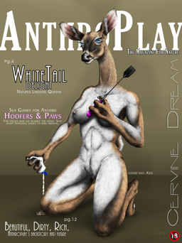 3_fingers anthro black_hooves black_nose blue_eyes breasts brown_body brown_fur female fingers fur genitals holding_object hooves inner_ear_fluff kneeling lube lube_container medium_breasts multicolored_body multicolored_fur navel nipples pink_nipples pink_vulva solo text thick_thighs tuft vulva whip white_inner_ear_fluff smexyoryx deer mammal new_world_deer white-tailed_deer absurd_res english_text hi_res