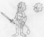 melee_weapon solo sword weapon redboi thundercats lion-o felid lion mammal pantherine monochrome