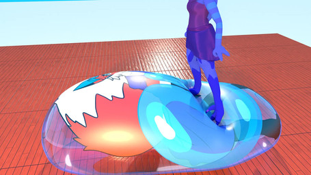 anthro blue_body body_pillow bottomwear bounce bouncing bow_tie bubble clothed clothing dakimakura dakimakura_pillow enjoyment exterior female floor jiggly jumping outside pillow pink_bow_tie purple_blouse purple_bottomwear purple_clothing purple_skirt skirt solo squish tail white_floor wobbling wobbly wood wood_floor skeletorskeletonized c4d quilly dinosaur dromaeosaurid prehistoric_species reptile scalie theropod velociraptor 16:9 3d_(artwork) 3d_animation animated cinema_4d_(artwork) digital_media_(artwork) hi_res no_sound short_playtime webm widescreen