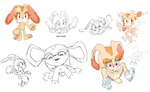 anthro clothing duo feet female footwear footwear_only genitals long_ears male mostly_nude nude nude_female pussy socks socks_only tan_body young young_female dctr2 sega sonic_the_hedgehog_(series) cheese_the_chao cream_the_rabbit lagomorph leporid mammal rabbit