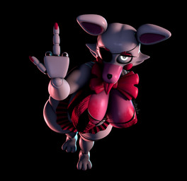 3_toes anthro areola big_areola big_breasts black_background bottomwear bow_tie bra breasts cleavage clothed clothing colored_nails eye_patch eyewear feet female fishnet_bra fishnet_clothing fishnet_legwear fishnet_thigh_highs fishnet_underwear gesture glistening glistening_body glowing glowing_eyes hand_gesture high-angle_view huge_areola legwear looking_at_viewer machine middle_finger miniskirt nails nipples pattern_bottomwear pattern_clothing pattern_skirt pink_body red_areola red_nails simple_background skirt solo striped_bottomwear striped_clothing striped_skirt stripes thick_thighs thigh_highs toes tongue tongue_out underwear white_body zelyonka mishuyuu_(modeler) five_nights_at_freddy's five_nights_at_freddy's_2 scottgames mangle_(fnaf) animatronic canid canine fox mammal robot robot_anthro 3d_(artwork) digital_media_(artwork) full-length_portrait hi_res portrait source_filmmaker_(artwork) watermark