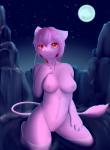 anthro breasts casual_nudity female fur genitals hair looking_at_viewer navel night nipples nude pink_body pink_fur pussy red_eyes smile solo tail lekisceon nintendo pokemon marbreon generation_1_pokemon legendary_pokemon mew_(pokemon) pokemon_(species) absurd_res hi_res