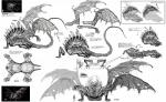 ambiguous_gender comparison membrane_(anatomy) membranous_wings profanity side_view solo tail teeth text turnaround wings unknown_artist dark_souls fromsoftware mythology gaping_dragon dragon eldritch_abomination mythological_creature mythological_scalie scalie absurd_res english_text hi_res japanese_text model_sheet monochrome official_art