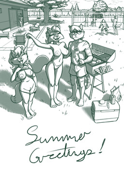 adolescent adolescent_female adolescent_male anthro beverage_can big_breasts bikini bikini_bottom bikini_thong bikini_top breasts bulge burger clothed clothing cloud cooler dipstick_ears dipstick_tail duo ear_markings eyes_closed eyewear female fence flashing fluffy fluffy_tail food genitals grass grill grilling group hair hot_dog knife long_hair long_tail looking_at_viewer male male/female markings multicolored_ears nipples outside partially_clothed plant short_hair shrub smile spatula speedo sport striped_markings striped_tail stripes sunglasses sunny swimming_trunks swimwear tail tail_markings text tools topless tree two-piece_swimsuit underwear underwear_down volleyball vulva young young_female young_male redout nickelodeon t.u.f.f._puppy annie_hill bobby_beagle clarissa_chipmunk craig_capri jimmy_corsac josh_kass mallory_renard mrs._katswell seth_skunk beagle canid canine canis corsac_fox domestic_cat domestic_dog felid feline felis fox human hunting_dog lagomorph leporid mammal mephitid rabbit red_fox scent_hound skunk true_fox absurd_res black_and_white english_text hi_res monochrome