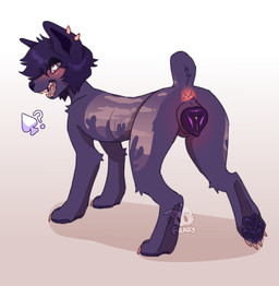 animal_genitalia animal_vulva aroused blush canine_genitalia canine_vulva female feral feral_with_hair genitals glistening glistening_genitalia glistening_vulva hair open_mouth open_smile paws piercing slim smile solo standing vulva frazy canid canine mammal hi_res