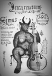 ambiguous_gender anthro big_breasts bowed_string_instrument breasts cello curvy_figure facial_hair genitals goatee gynomorph hooves horn intersex intersex/male male musical_instrument mustache overweight penis sitting slightly_chubby small_penis solo spread_legs spreading string_instrument text simusart simus bovid caprine demon goat mammal absurd_res english_text hi_res monochrome