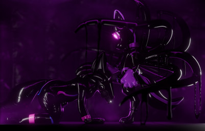 all_fours anthro chastity_device clothing dominant drone duo gas_mask goo_tentacles hypnosis hypnotic_visor latex latex_clothing latex_skinsuit latex_tentacles liquid_latex lock_bulge lock_symbol male male/male mask mind_control null_bulge skinsuit tail tentacles tight_clothing tanza3d e16f_(tanza3d) tanza_(tanza3d) 3d_(artwork) digital_media_(artwork) hi_res