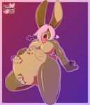 abdominal_bulge anthro anthro_pred belly big_belly big_breasts bodily_fluids breasts buckteeth female female_pred hair imprint inside inside_stomach open_mouth oral_vore paw_imprint pink_hair saliva simple_background smile solo teeth thick_thighs tongue tongue_out uvula vore thatfennecdan mocha_(thatfennecdan) lagomorph leporid mammal rabbit 2025 absurd_res digital_drawing_(artwork) digital_media_(artwork) hi_res