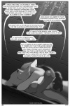 afterglow anthro breasts canid canine comic dialogue duo ear_piercing english_text exposition female fox gloves_(marking) greyscale hug hugging_another huska love_can_be_different male male/female mammal markings miles_df monochrome piercing prison profanity richard_(lcbd) sex side_boob speech_bubble text
