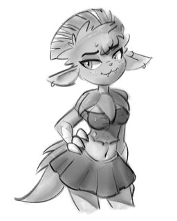 3_fingers anthro anthrofied athletic athletic_anthro athletic_female bangs biped black_clothing black_eyebrows black_nose black_topwear bottomwear breasts cheek_tuft claws closed_smile clothed clothing crop_top cute_fangs dark_eyelids ear_piercing ear_ring eyebrow_through_hair eyebrows eyelashes facial_tuft fangs female finger_claws fingers forehead_gem freckles front_view fur furgonomics gem hair half-closed_eyes hand_on_hip head_tuft looking_aside looking_away medium_breasts midriff miniskirt mouth_closed narrowed_eyes navel neck_tuft piercing pokemorph pose raised_inner_eyebrows ring_piercing shirt simple_background skirt smile snaggle_tooth solo tail tail_through_skirt tail_tuft teeth thick_eyelashes three-quarter_view topwear torn_clothing torn_shirt torn_topwear translucent translucent_hair tuft white_background white_claws 467adv nintendo pokemon fan_character fang_the_weavile generation_4_pokemon mammal pokemon_(species) weavile 2023 4:5 black_and_white digital_drawing_(artwork) digital_media_(artwork) greyscale hi_res monochrome sketch