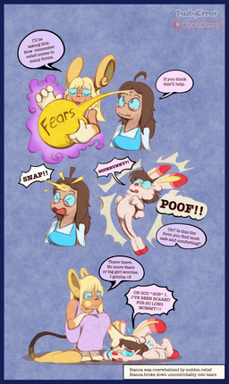 blue_border bodily_fluids border brainwashing crying eyewear glasses petting tears transformation dustyerror nintendo pokemon bianca_(dustyerror) alolan_form alolan_raichu generation_7_pokemon generation_8_pokemon hare lagomorph leporid mammal mouse murid murine pokemon_(species) rabbit regional_form_(pokemon) rodent scorbunny absurd_res hi_res trans_(lore) trans_woman_(lore)
