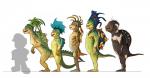 anthro black_body black_scales green_body green_scales group male multicolored_body multicolored_scales realistic scales side_view silhouette simple_background standing tan_body tan_scales two_tone_body two_tone_scales white_background extra-vertebrae mario_bros mario_calimocho nintendo iggy_koopa koopaling larry_koopa lemmy_koopa ludwig_von_koopa mario morton_koopa_jr. koopa reptile scalie turtle