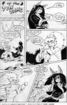 anthro black_and_white canid canine canis comic dialogue duo english_text female fight kung_fu lagomorph leporid mammal mark_moore monochrome rabbit text wolf