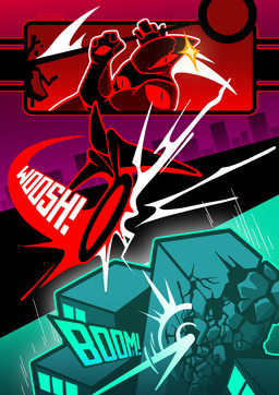 anthro black_clothing black_crop_top black_shirt black_topwear building city_destruction clothed clothed_anthro clothed_male clothing crop_top destruction fight hand_eye holding_object holding_weapon male shirt shoulder_eye skyscraper solo sound_effects text topwear weapon rem_phase aquatic demon fish shark 2025 absurd_res comic digital_media_(artwork) english_text hi_res