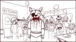 anthro blood bodily_fluids bone claws clothed clothing court crying eye_patch eyewear fangs feels female group gun hook hook_hand inside looking_at_viewer machine male newspaper pirate police prison ranged_weapon sad shower sign simple_background skeleton soap stare tears teeth text tongue weapon white_background white_eyes crisis-omega five_nights_at_freddy's scottgames bonnie_(fnaf) chica_(fnaf) foxy_(fnaf) freddy_(fnaf) animatronic avian bear bird canid canine chicken fox galliform gallus_(genus) human lagomorph leporid mammal phasianid rabbit robot 2014 english_text monochrome multiple_scenes slideshow