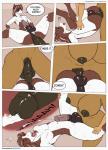 anal anal_orgasm anal_penetration animal_genitalia animal_penis anise_(freckles) anthro anthro_on_anthro anthro_penetrated anthro_penetrating anthro_penetrating_anthro anus biped bodily_fluids breasts cloves_(freckles) colored comic cum cum_in_ass cum_inside cum_while_penetrated cumshot dialogue duo ejaculation english_text equid equine erection freckles_(artist) genital_fluids genitals gynomorph gynomorph/male gynomorph_penetrating hands-free hi_res horse hybrid_genitalia hybrid_penis incest_(lore) internal intersex intersex/male intersex_penetrating lying male male_penetrated mammal nipples on_back open_mouth orgasm orgasm_face penetration penis redoxx sex shower text water wet
