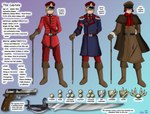 cane captain clothed clothing coat gun holding_cane holding_object male melee_weapon military_uniform ranged_weapon red_clothing red_topwear red_vest sabre_(weapon) sword theauroranarchive topwear uniform vest weapon white_body white_skin the_farfener links human mammal absurd_res hi_res model_sheet