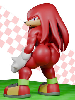 anthro balls bent_over butt butt_jiggle clothing footwear genitals gloves green_floor hands_on_legs handwear jiggling looking_at_viewer looking_back male purple_eyes red_body shoes simple_background solo spread_legs spreading twerking white_background oddo kabalmystic_(modeler) lazza_(modeler) sega sonic_the_hedgehog_(series) knuckles_the_echidna echidna mammal monotreme 2026 3:4 3d_(artwork) 3d_animation animated digital_media_(artwork) hi_res no_sound short_playtime video