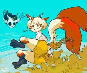 2_tails 3_toes accessory ambiguous_gender anthro bangs barefoot birthday black_body black_feet black_fur black_hair black_nose black_sclera black_text blue_clothing blue_hat blue_headwear bottomwear brown_fart_cloud brown_text bulge candle cheek_tuft clothed clothed_anthro clothed_male clothing cupcake detailed_bulge dialogue dipstick_tail duo eyebrows facial_tuft fart fart_cloud farting_on_food feet femboy floating_head food fur hair hair_accessory hairclip hat head_turned headgear headwear hoodie lying male male_anthro male_farting male_focus markings moan multi_tail multicolored_body multicolored_fur multicolored_hat on_side onomatopoeia open_mouth orange_eyes party_hat red_body red_eyebrows red_fur red_tail red_tail_tip short_hair shorts smoke solo_focus sound_effects tail tail_markings talking_to_another tan_body tan_fur tan_hair tan_tail teal_clothing teal_hat teal_headwear text toes topwear tuft two_tone_tail white_clothing white_hat white_headwear white_hoodie white_topwear yellow_bottomwear yellow_clothing yellow_eyes yellow_hat yellow_headwear yellow_shorts usagaijin yuki_(usagaijin) canid canine fox mammal 2020 english_text hi_res signature