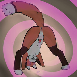 abstract_background animal_genitalia anthro anus ass_up backsack balls balls_blush bent_over blush bodily_fluids body_blush butt dripping eyebrows fluffy fluffy_chest fluffy_tail fur genital_fluids genitals glowing glowing_eyes hypnosis hypnotized_male jack-o'_pose looking_back male mind_control navel nude_anthro nude_male orange_body orange_fur penis pink_anus pose precum precum_drip precum_on_ground presenting presenting_anus presenting_hindquarters raised_tail sheath solo spiral spiral_background spiral_eyes tail white_body white_fur larvameps canid canine fox mammal true_fox 1:1 absurd_res hi_res
