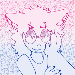 ambiguous_gender bisexual_pride_colors claws duo femboy finger_claws fingernails gradient hand_on_arm hand_on_face heart_eyes heart_symbol lgbt_pride looking_at_viewer love male male/ambiguous nails offscreen_character pattern_background pride_colors simple_background smile smiling_at_viewer transfatpimp arsenic_(transfatpimp) animal_humanoid cat_humanoid felid felid_humanoid feline feline_humanoid humanoid mammal mammal_humanoid werecat werecreature werefelid werefeline 1:1 2025 hi_res