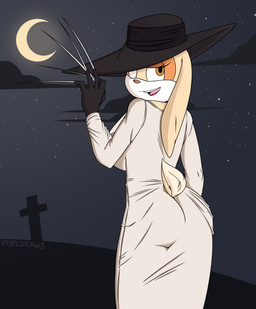 anthro butt clothing dress female gloves handwear hat headgear headwear lipstick looking_at_viewer makeup rear_view solo sun_hat sundress wide_brim_hat porldraws capcom resident_evil sega sonic_the_hedgehog_(series) alcina_dimitrescu vanilla_the_rabbit bow_experiment_(resident_evil) cadou_host_(resident_evil) lagomorph leporid mammal rabbit vampire absurd_res hi_res