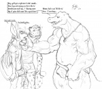 anthro anthro_on_anthro big_muscles bulge clothed clothing coach dialogue dominant dominant_male fur group hick hypnosis imminent_rape jockstrap male male/male mind_control muscular muscular_male naughty_smile redneck ringed_eyes shirt standing submissive submissive_male tank_top text topwear underwear undressing whistle_(object) whistle_around_neck spelunker_sal alligator alligatorid bat cheetah crocodilian felid feline mammal reptile scalie 2009 black_and_white comic english_text monochrome