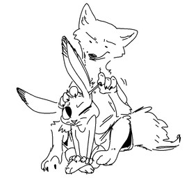 1-bit ambiguous_gender anthro barefoot bottomwear claws clothed clothing cotton_swab dot_eyes duo feet female fully_clothed holding_object one_eye_closed shirt shorts simple_background simple_eyes sitting toe_claws topwear white_background nobby_(artist) disney zootopia judy_hopps nick_wilde canid canine fox lagomorph leporid mammal rabbit red_fox true_fox aliasing binary_drawing black_and_white digital_drawing_(artwork) digital_media_(artwork) monochrome sketch
