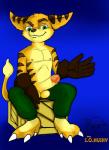 2014 3_toes balls clothing erection gloves green_eyes humanoid_penis lombax male pants penis raised_eyebrow ratchet ratchet_and_clank s-o-husky sitting solo stripes uncut video_games
Rating: Explicit
Score: 3
User: Halounam
Date: March 03, 2014