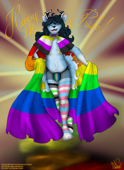 anthro cape clothing collar fishnet_clothing fishnet_legwear jockstrap legwear lgbt_pride male mesh_shorts pride_color_clothing pride_colors slightly_chubby solo thigh_highs underwear fledgedragonfox mythology fledge_(fledgedragonfox) canid canine dragon fox hybrid mammal mythological_creature mythological_scalie scalie hi_res nonbinary_(lore)