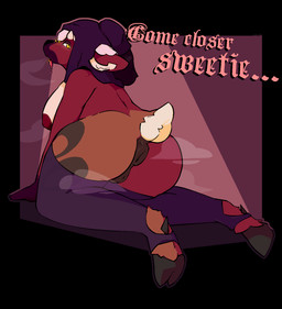 anthro anus beckoning black_hair brown_body brown_fur clothing countershade_torso countershading dialogue facial_piercing feet female fur furgonomic_piercing furgonomics genitals gesture glowing glowing_eyes hair hooves horn kneeling legwear looking_at_viewer musk muzzle_piercing nose_piercing nun nun_outfit overweight overweight_anthro overweight_female piercing scut_tail short_tail solo steam stockings tail talking_to_viewer term_of_endearment text tongue tongue_out tongue_piercing vulva yellow_eyes catjamn steph_(catjamn) deer mammal 2022 aliasing digital_media_(artwork) english_text hi_res