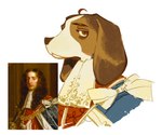 alternate_species anthro clothed clothing england furrification male rpf simple_background solo united_kingdom white_background ssaggy15 king_william_iii_(1650-1702)_as_prince_of_orange_in_garter_robes real_world william_of_orange beagle canid canine canis domestic_dog hunting_dog mammal scent_hound digital_media_(artwork) digital_painting_(artwork) hi_res inspired_by_formal_art reference_image