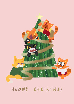 black_body black_fur christmas_star christmas_tree eyewear fangs feral fur glasses greeting_card holidays orange_body orange_fur plant red_eyes simple_background teeth tree yellow_body yellow_fur crushpepper christmas pandan_(crushpepper) pepper_(crushpepper) pequin_(crushpepper) perilla_(crushpepper) purslane_(crushpepper) felid feline mammal hi_res tagme